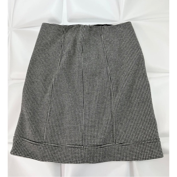 Weekend Max Mara Sz 12 8 Wool Houndstooth Peplum Belted Jacket Skirt Suit Set - Picture 10 of 13